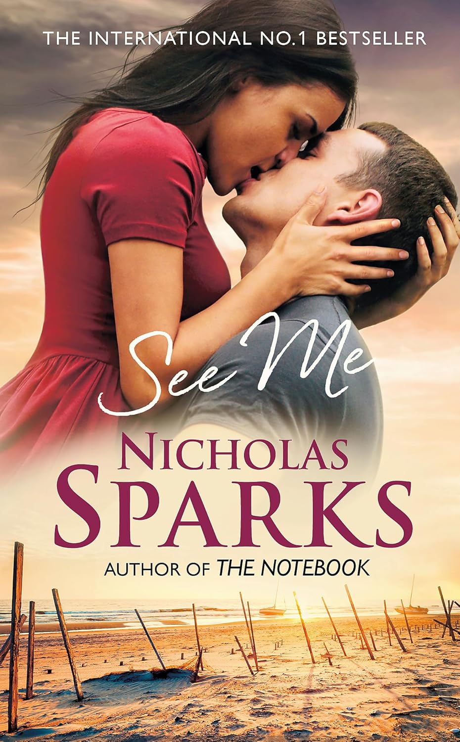 Book cover of 'See Me' by Nicholas Sparks with a couple embracing on a beach. Bookish Wonderland supports book lovers across Bangladesh who want to discover English books, offering fast delivery options in Dhaka plus high-quality stitched and glue binding.
