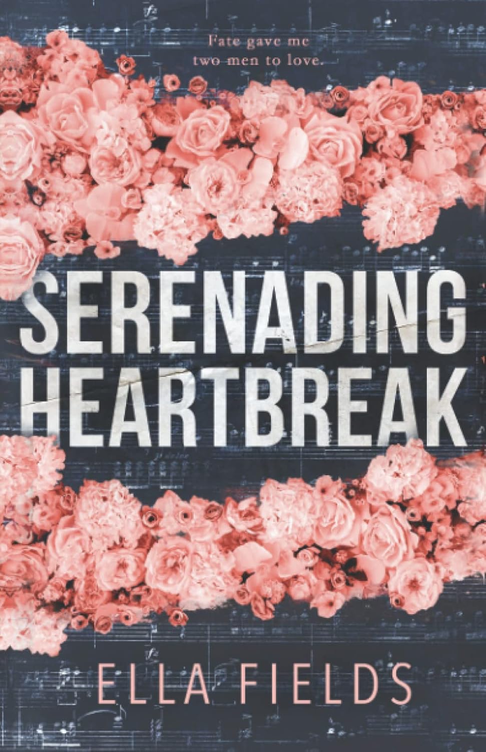 Book cover of 'Serenading Heartbreak' by Ella Fields with pink floral design on a dark background. Bookish Wonderland provides a convenient way for readers throughout Bangladesh to buy premium-quality books with fast delivery options in Dhaka and crystal-clear print.