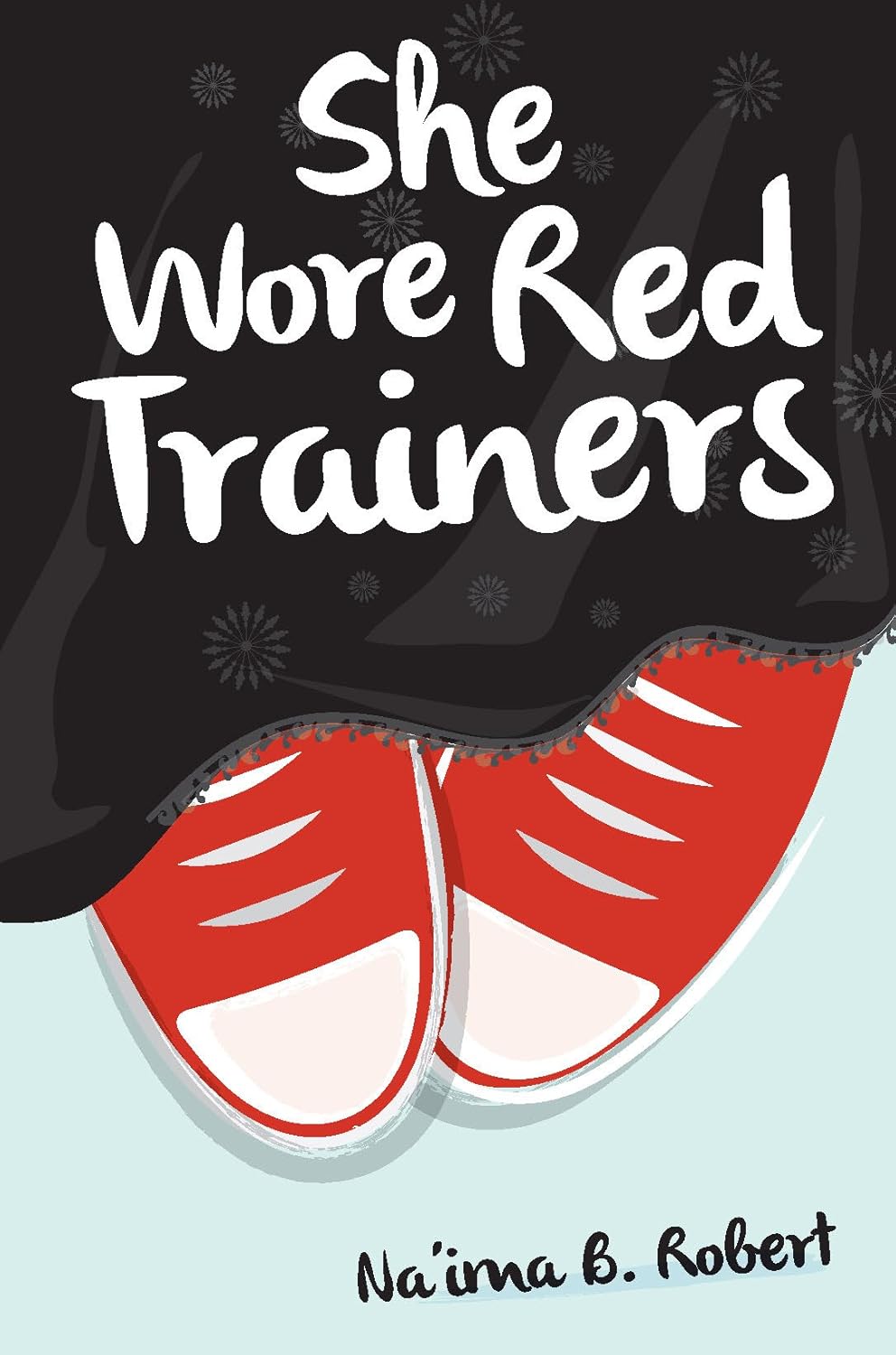 Book cover of 'She Wore Red Trainers' with red shoes and black background. Book buyers throughout Bangladesh can shop for books for everyday reading from Bookish Wonderland, combining nationwide delivery with comfortable cream paper and clear printing.