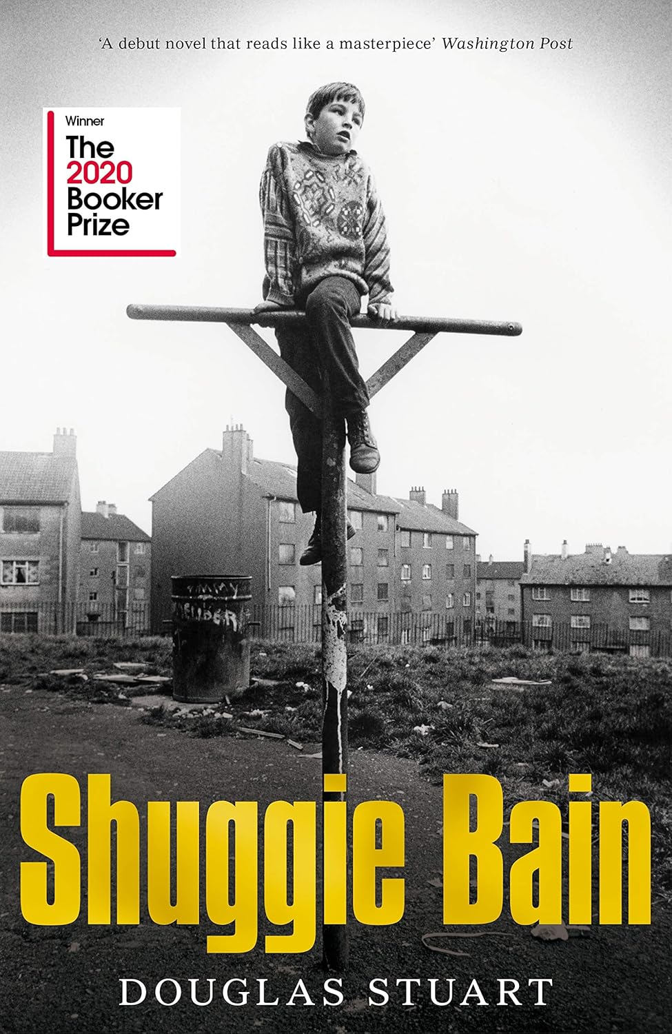 Book cover of 'Shuggie Bain' with a person on a pole and urban background, featuring the 2020 Booker Prize logo. Bookish Wonderland provides a convenient way for readers across Bangladesh to shop for reader-friendly printed books with convenient delivery across Bangladesh and clear print with strong binding.