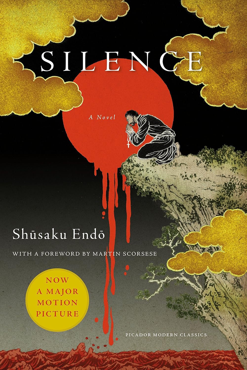 Book cover of 'Silence' by Shusaku Endö with a stylized illustration of a person sitting on a cliff. Book buyers across Bangladesh can discover books for everyday reading from Bookish Wonderland, combining delivery inside and outside Dhaka with crystal-clear print.