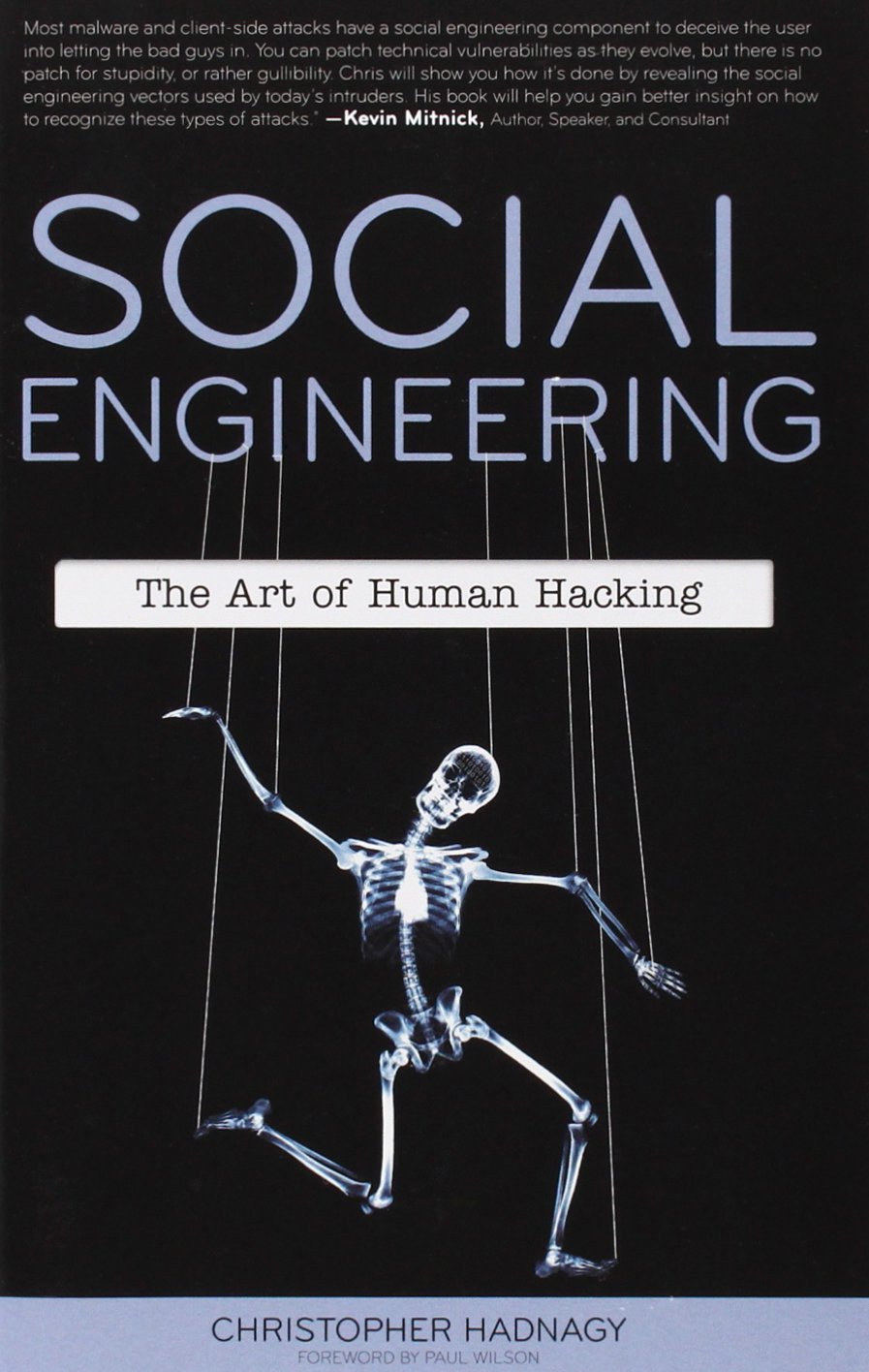 Book cover of 'Social Engineering: The Art of Human Hacking' with a skeleton figure manipulating strings. Bookish Wonderland helps readers across Bangladesh order premium-quality books online with customer-friendly ordering and delivery and a focus on clear print with strong binding.