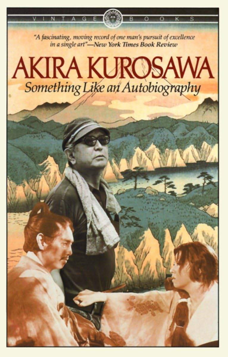 Book cover of 'Something Like an Autobiography' by Akira Kurosawa with a scenic background and two people. Readers across Bangladesh can get premium-quality books from Bookish Wonderland with Cash on Delivery across Bangladesh, while enjoying durable stitched-and-glue binding.