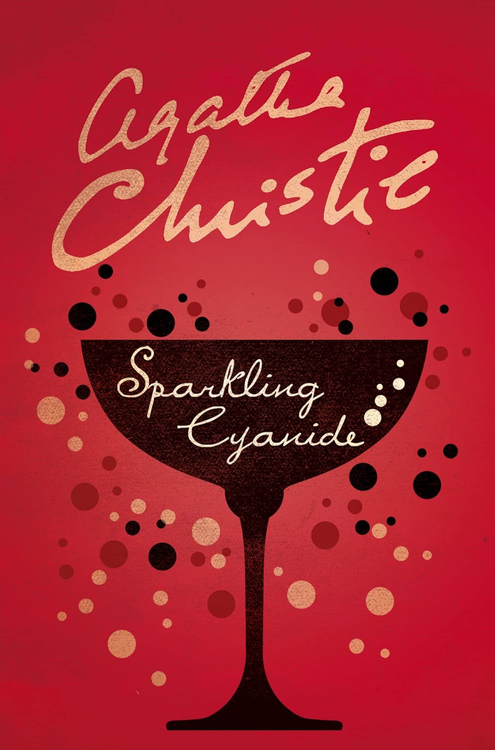 Book cover of 'Sparkling Cyanide' by Agatha Christie with a red background and champagne glass illustration. Online shoppers throughout Bangladesh can order books for everyday reading at Bookish Wonderland with nationwide delivery and editions featuring crystal-clear print.