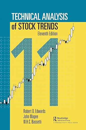 Book cover of 'Technical Analysis of Stock Trends' with a blue and yellow background and stock chart illustration. Online shoppers across Bangladesh can order books for everyday reading at Bookish Wonderland with online ordering with home delivery and editions featuring clear print with strong binding.