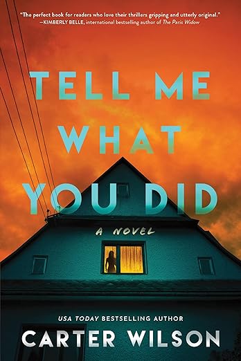 Book cover of 'Tell Me What You Did' with a teal house against an orange sky. Book buyers throughout Bangladesh can choose books for everyday reading from Bookish Wonderland, combining fast delivery options in Dhaka with crystal-clear print.