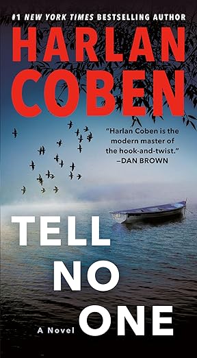 Book cover of 'Tell No One' by Harlan Coben with a boat and birds on water. Book buyers across Bangladesh can purchase premium-quality books from Bookish Wonderland, combining fast delivery options in Dhaka with premium eye-soothing cream paper.