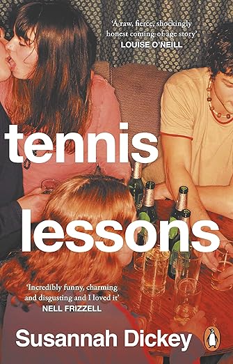 Book cover of 'Tennis Lessons' by Susannah Dickey with two women at a table with drinks. Online shoppers across Bangladesh can find reader-friendly printed books at Bookish Wonderland with fast delivery options in Dhaka and editions featuring crystal-clear print.