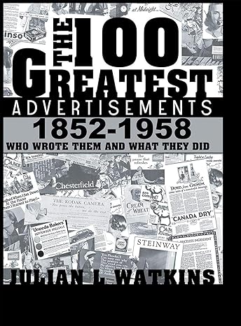 Book cover of 'The 100 Greatest Advertisements 1852-1958' with black and white images of advertisements. For customers throughout Bangladesh, Bookish Wonderland makes it easier to buy premium-quality books through customer-friendly ordering and delivery and durable stitched-and-glue binding.