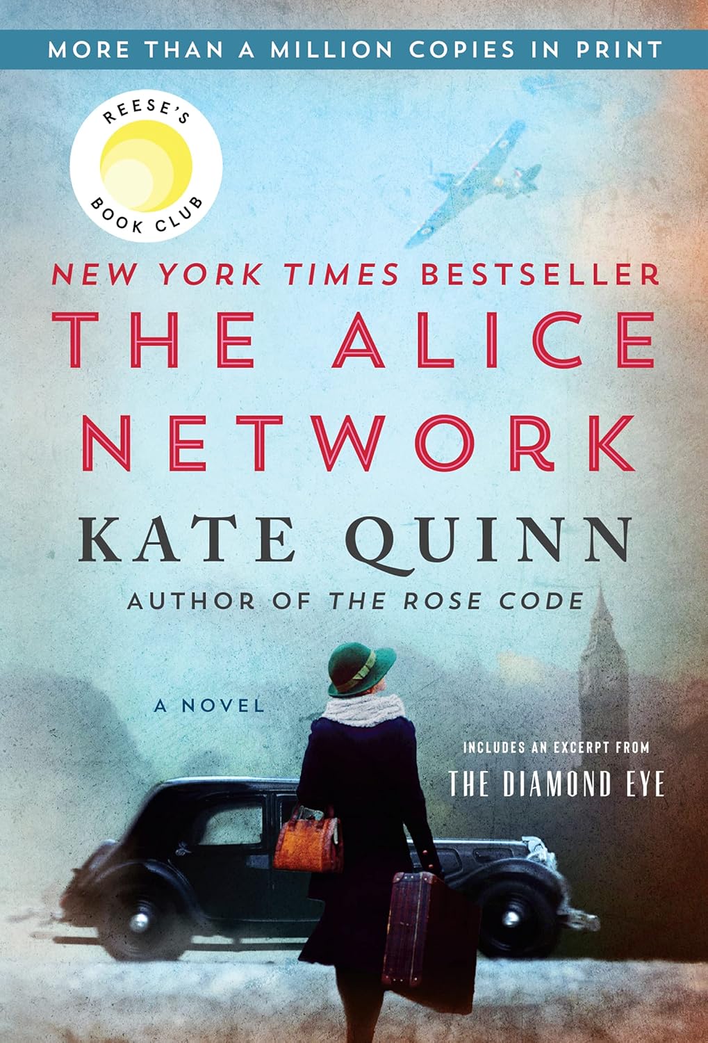 Book cover of 'The Alice Network' by Kate Quinn with a woman and car in the background. Bookish Wonderland serves readers throughout Bangladesh with reader-friendly printed books, making it simple to shop for online through urgent delivery options in Dhaka and comfortable cream paper and clear printing.