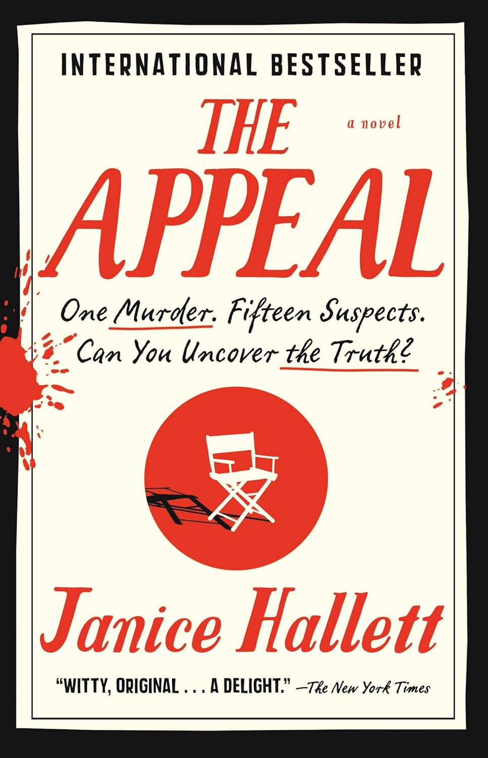 Book cover of 'The Appeal' by Janice Hallett with a red circle and director's chair graphic. Bookish Wonderland serves readers throughout Bangladesh with premium-quality books, making it simple to choose online through online ordering with home delivery and crystal-clear print.