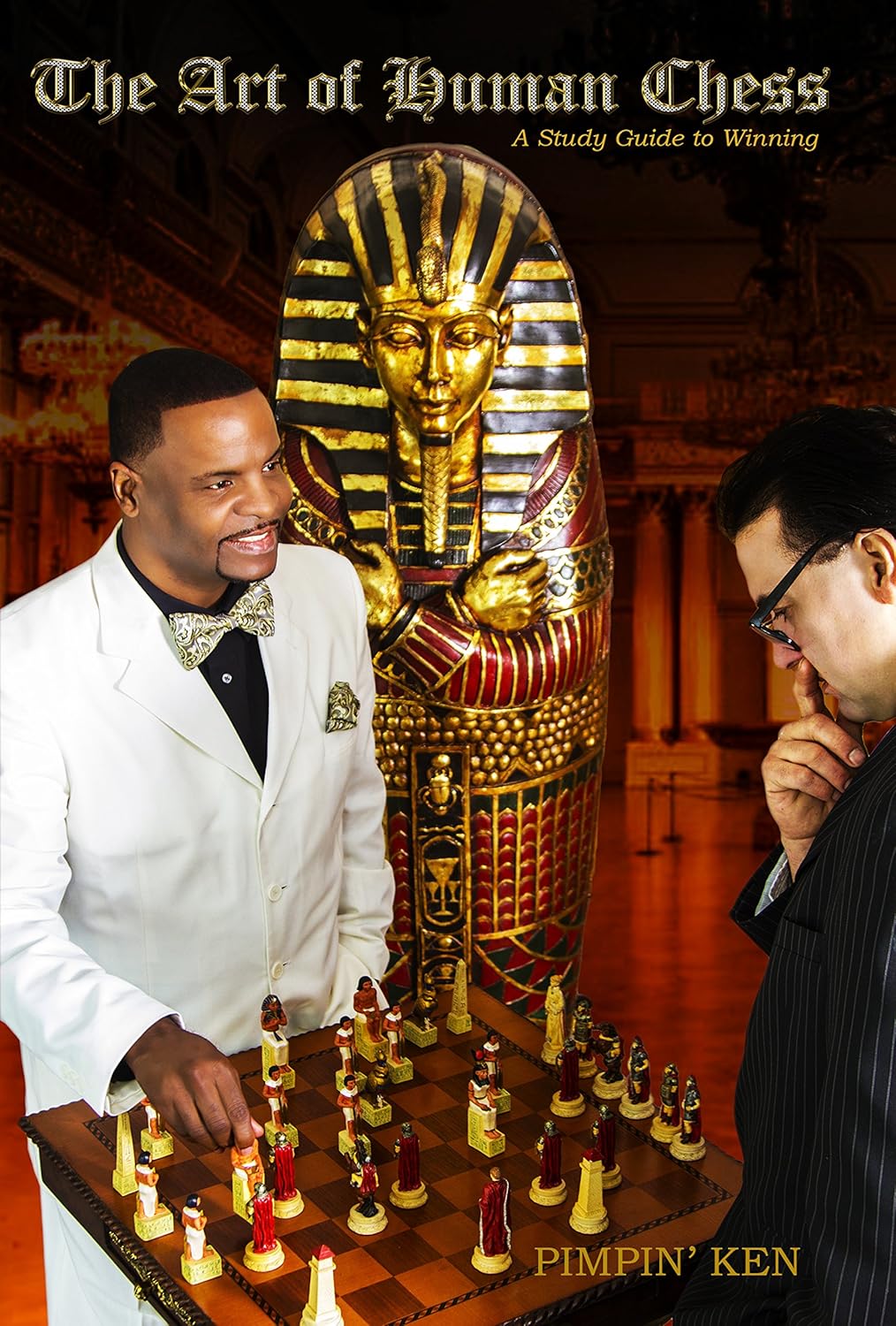 Two men playing chess with a large golden statue of a pharaoh in the background, titled 'The Art of Human Chess'.Book buyers throughout Bangladesh can order premium-quality books from Bookish Wonderland, combining Cash on Delivery across Bangladesh with high-quality stitched and glue binding.