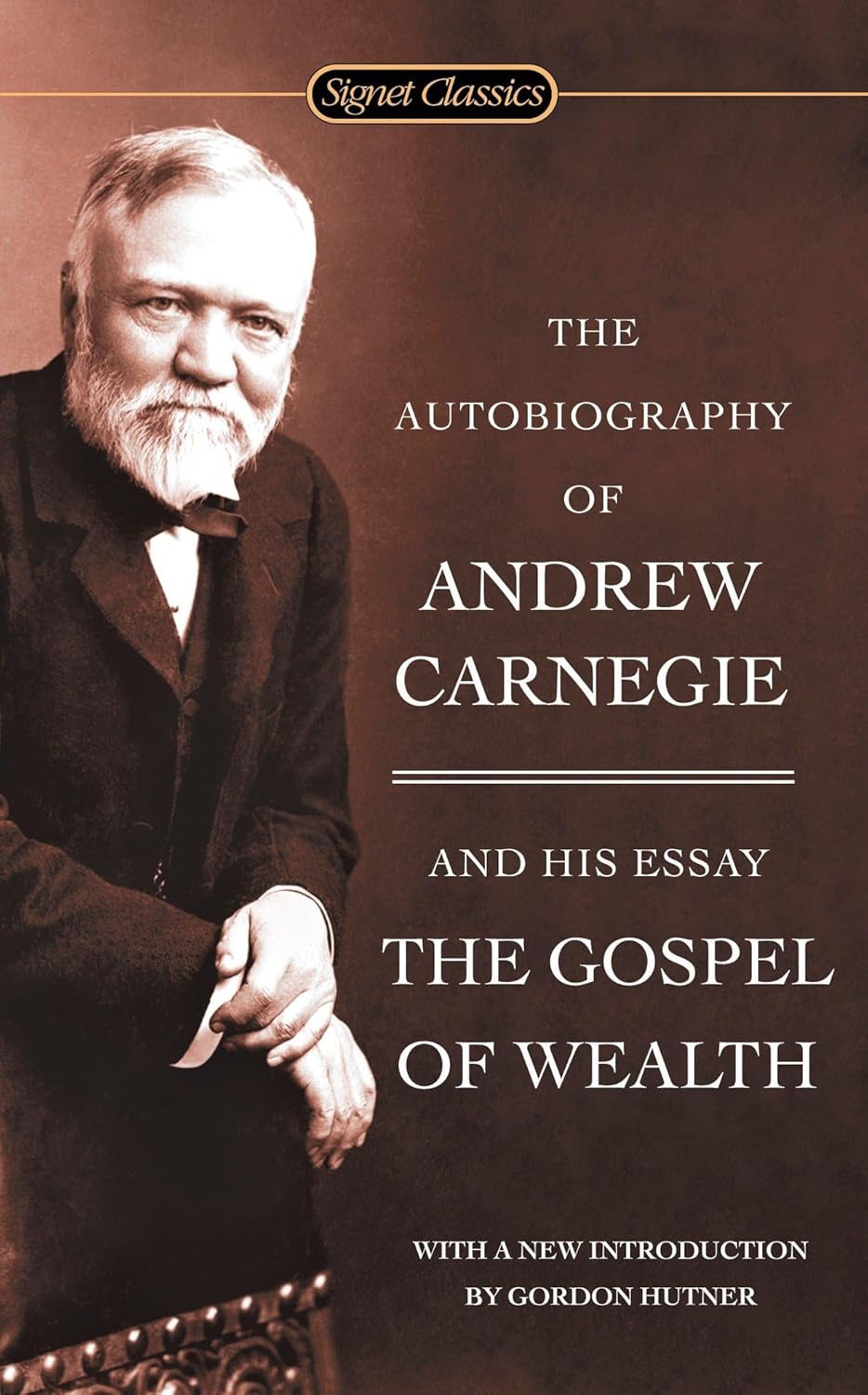 Book cover of 'The Autobiography of Andrew Carnegie' with a portrait of Andrew Carnegie. Book buyers throughout Bangladesh can buy premium-quality books from Bookish Wonderland, combining fast delivery options in Dhaka with comfortable cream paper and clear printing.