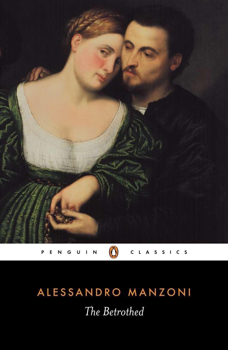 Book cover of 'The Betrothed' by Alessandro Manzoni with a painting of a couple embracing. Book buyers throughout Bangladesh can choose reader-friendly printed books from Bookish Wonderland, combining convenient delivery across Bangladesh with comfortable cream paper and clear printing.