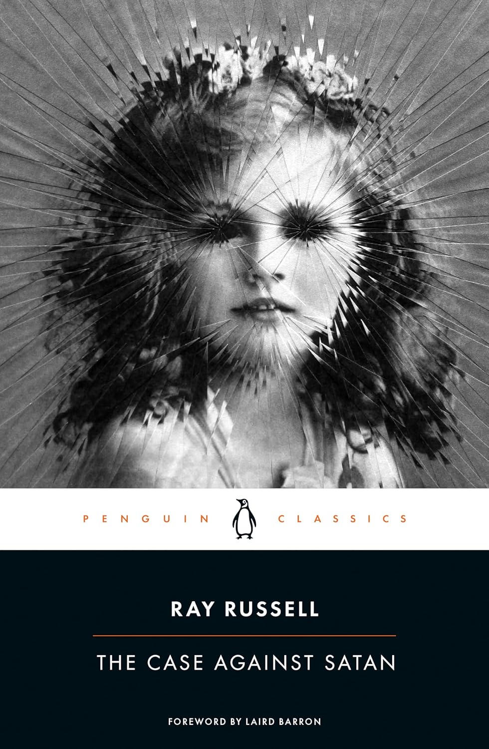 Book cover of 'The Case Against Satan' by Ray Russell with a black and white illustration of a woman's face. For online book buying throughout Bangladesh, Bookish Wonderland lets readers shop for premium-quality books with online ordering with home delivery and attention to high-quality stitched and glue binding.