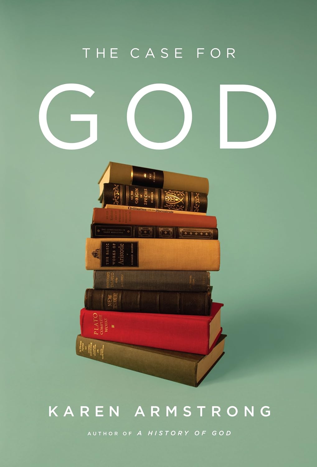Book cover of 'The Case for God' by Karen Armstrong with a stack of books on a green background. For online book buying throughout Bangladesh, Bookish Wonderland lets readers shop for durable printed books with nationwide delivery and attention to comfortable cream paper and clear printing.