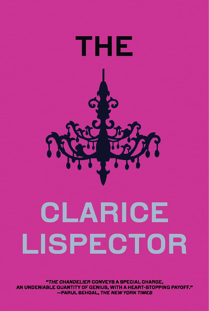 Book cover of 'The Clarice Lispector' with a chandelier illustration on a pink background. For online book buying across Bangladesh, Bookish Wonderland lets readers get printed English books with customer-friendly ordering and delivery and attention to reader-friendly cream paper.