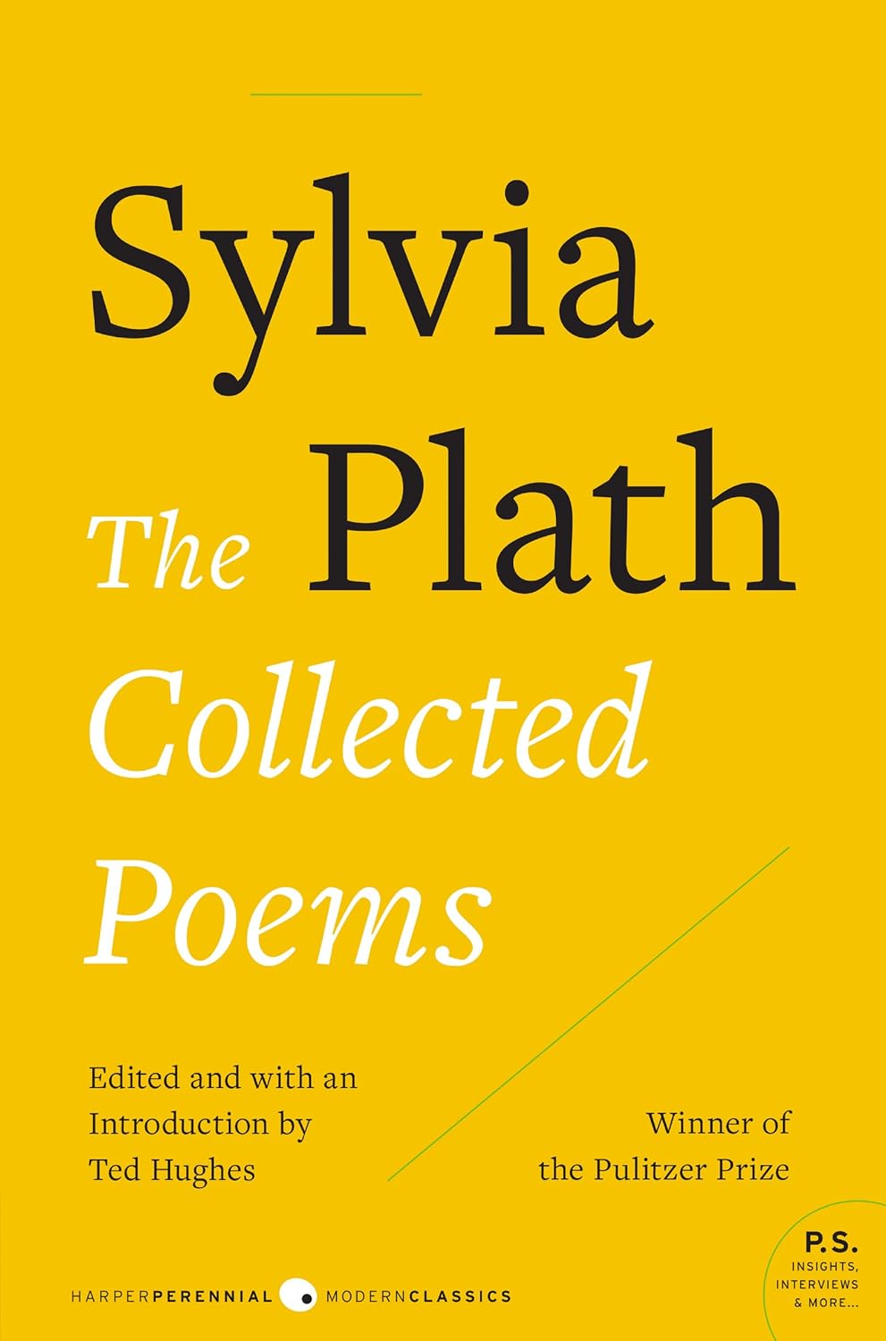 Book cover of 'The Collected Poems' by Sylvia Plath with a yellow background. For customers across Bangladesh, Bookish Wonderland makes it easier to choose quality English books through online ordering with home delivery and reader-friendly cream paper.