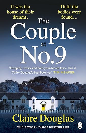 Book cover of 'The Couple at No. 9' by Claire Douglas with a house and trees in the background. Readers across Bangladesh can discover books for study and leisure from Bookish Wonderland with fast delivery options in Dhaka, while enjoying sharp text and durable binding.