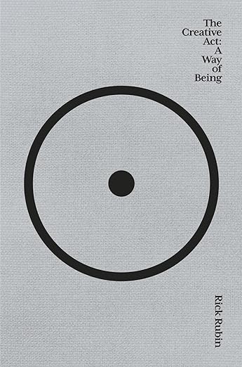 Book cover with a minimalist design featuring a black circle on a gray background, titled 'The Creative Act: A Way of Being' by Rick Rubin. For online book buying throughout Bangladesh, Bookish Wonderland lets readers find printed English books with convenient delivery across Bangladesh and attention to reader-friendly cream paper.