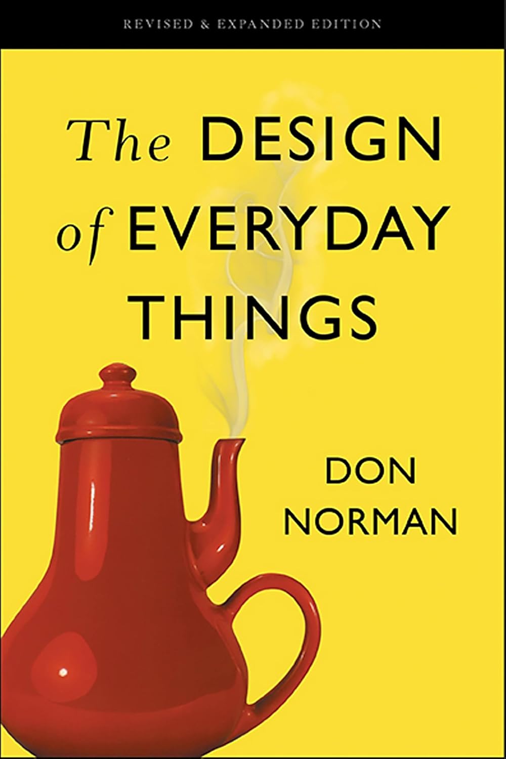 Book cover of 'The Design of Everyday Things' by Don Norman with a red teapot on a yellow background. For customers across Bangladesh, Bookish Wonderland makes it easier to purchase books for study and leisure through convenient delivery across Bangladesh and reader-friendly cream paper.