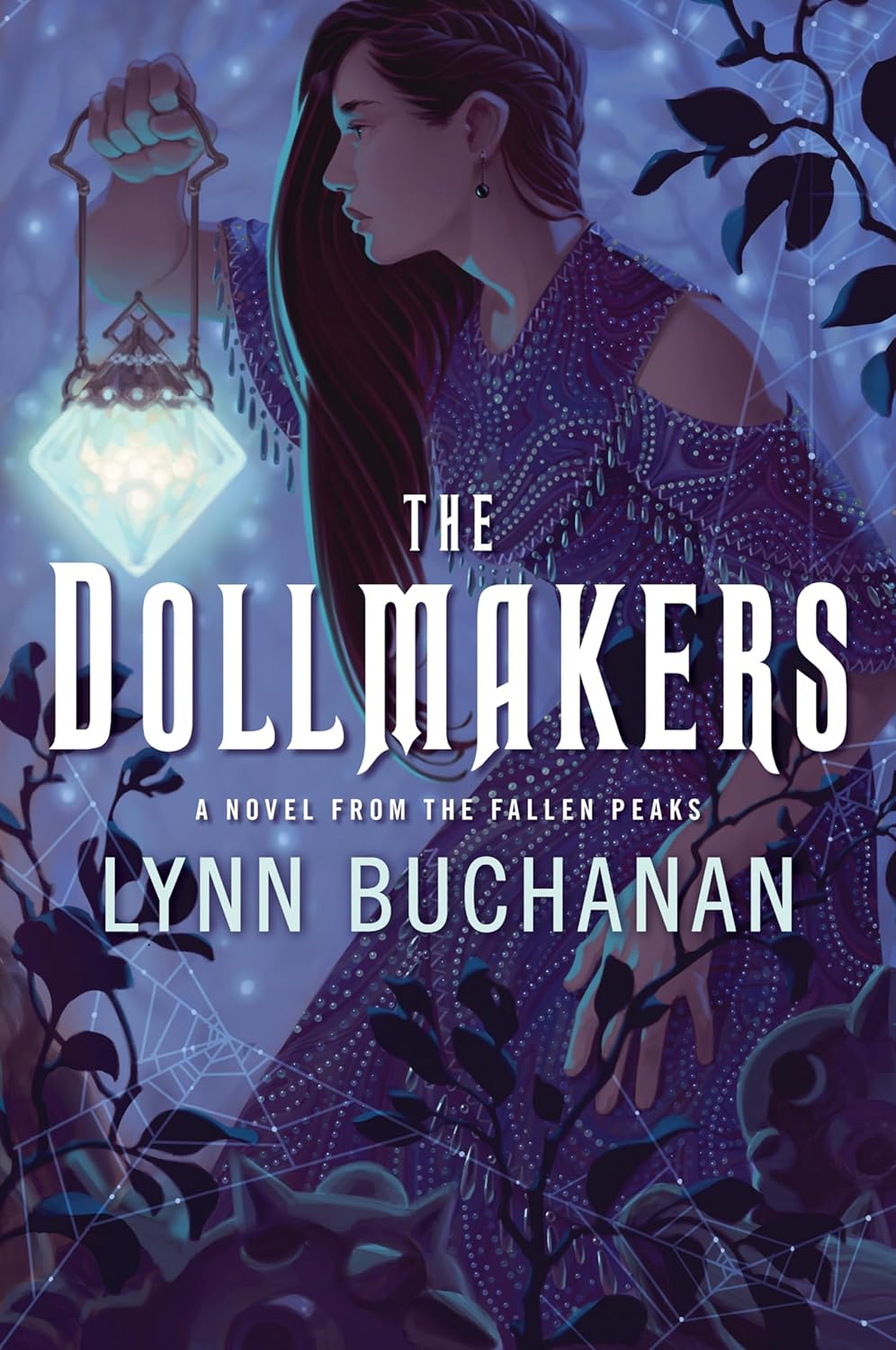 Book cover of 'The Dollmakers' by Lynn Buchanan with a woman holding a lantern in a mystical setting.For customers across Bangladesh, Bookish Wonderland makes it easier to purchase books for study and leisure through convenient delivery across Bangladesh and reader-friendly cream paper.