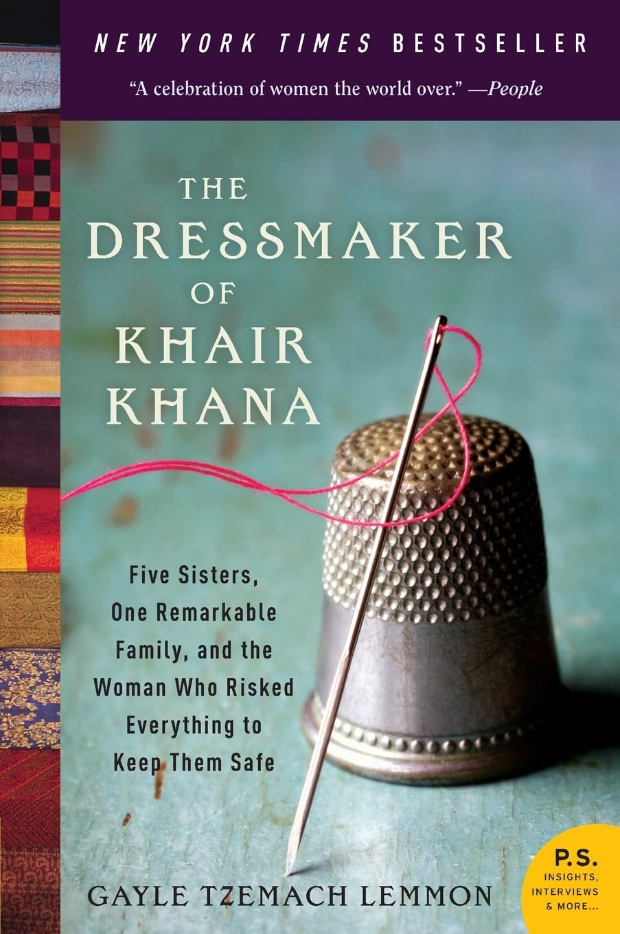 Book cover of 'The Dressmaker of Khair Khana' with a thimble and needle on a textured background.For online book buying across Bangladesh, Bookish Wonderland lets readers get quality English books with convenient delivery across Bangladesh and attention to premium eye-soothing cream paper.