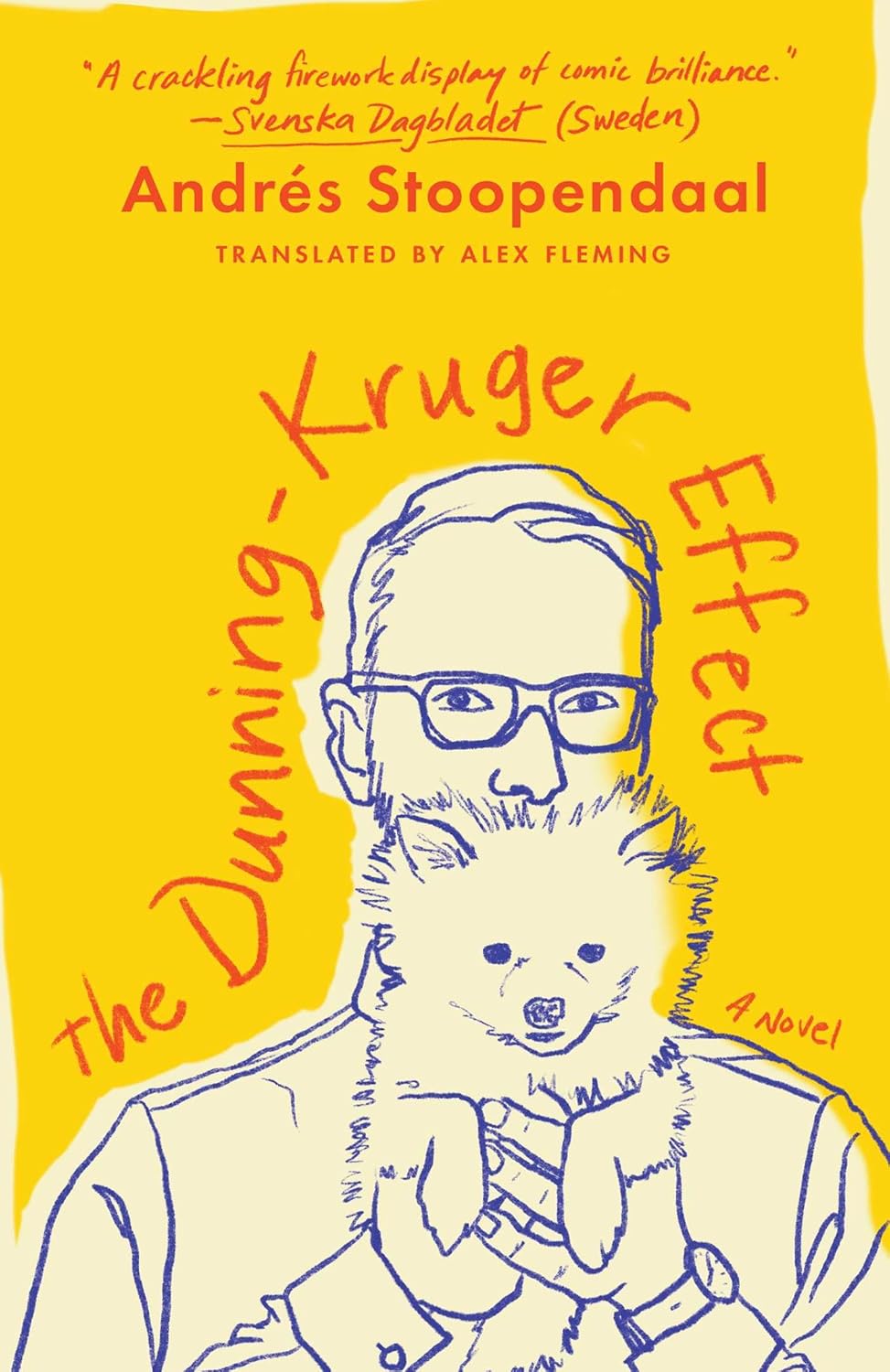 Book cover of 'The Dunking-Kruger Effect' with a stylized illustration of a man on a yellow background. Readers across Bangladesh can discover quality English books from Bookish Wonderland with urgent delivery options in Dhaka, while enjoying premium eye-soothing cream paper.