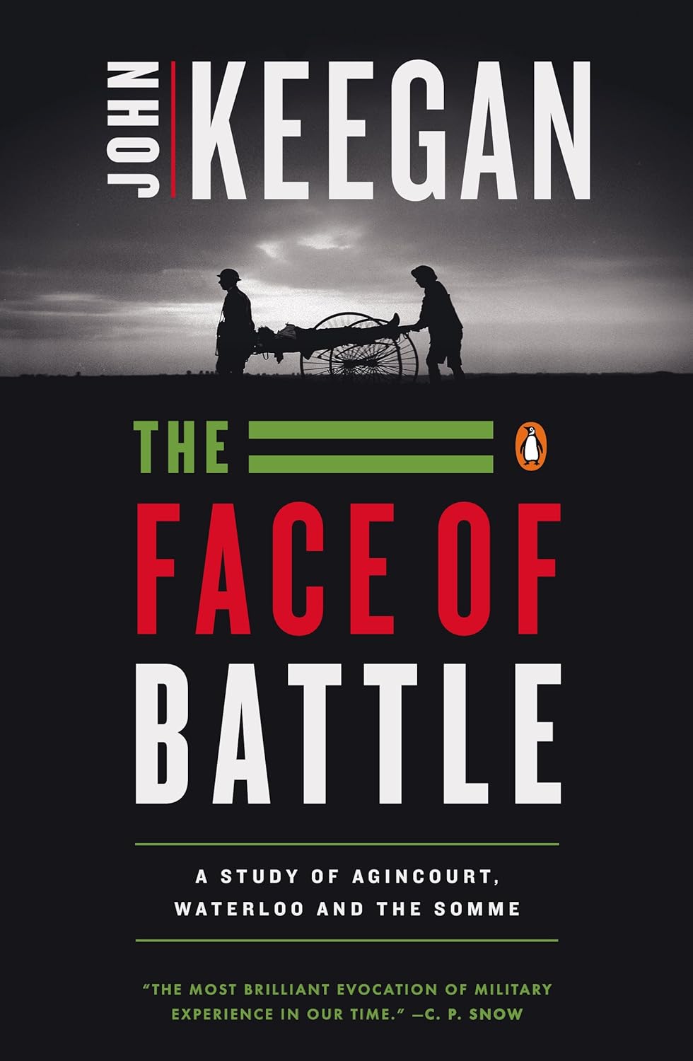 Book cover of 'The Face of Battle' by John Keegan with a silhouette of two figures and a horse. Bookish Wonderland serves readers across Bangladesh with English books, making it simple to purchase online through online ordering with home delivery and high-quality stitched and glue binding.