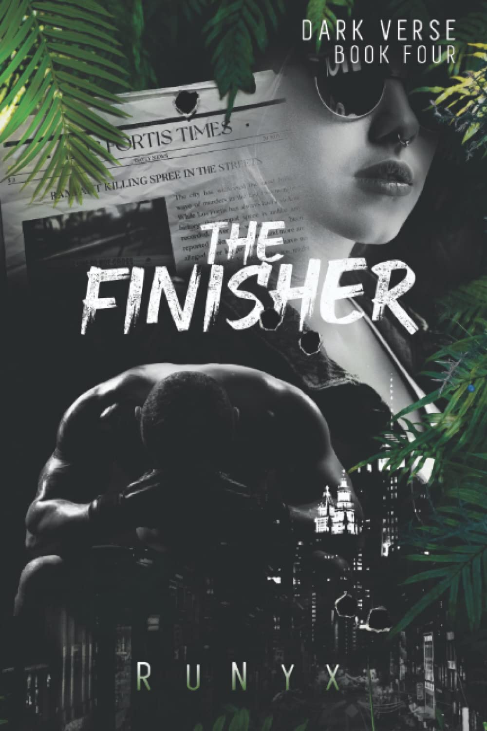 Book cover of 'The Finisher' from the Dark Verse series, featuring a person with sunglasses and a skull. Bookish Wonderland provides a convenient way for readers across Bangladesh to shop for reader-friendly printed books with Cash on Delivery across Bangladesh and premium eye-soothing cream paper.