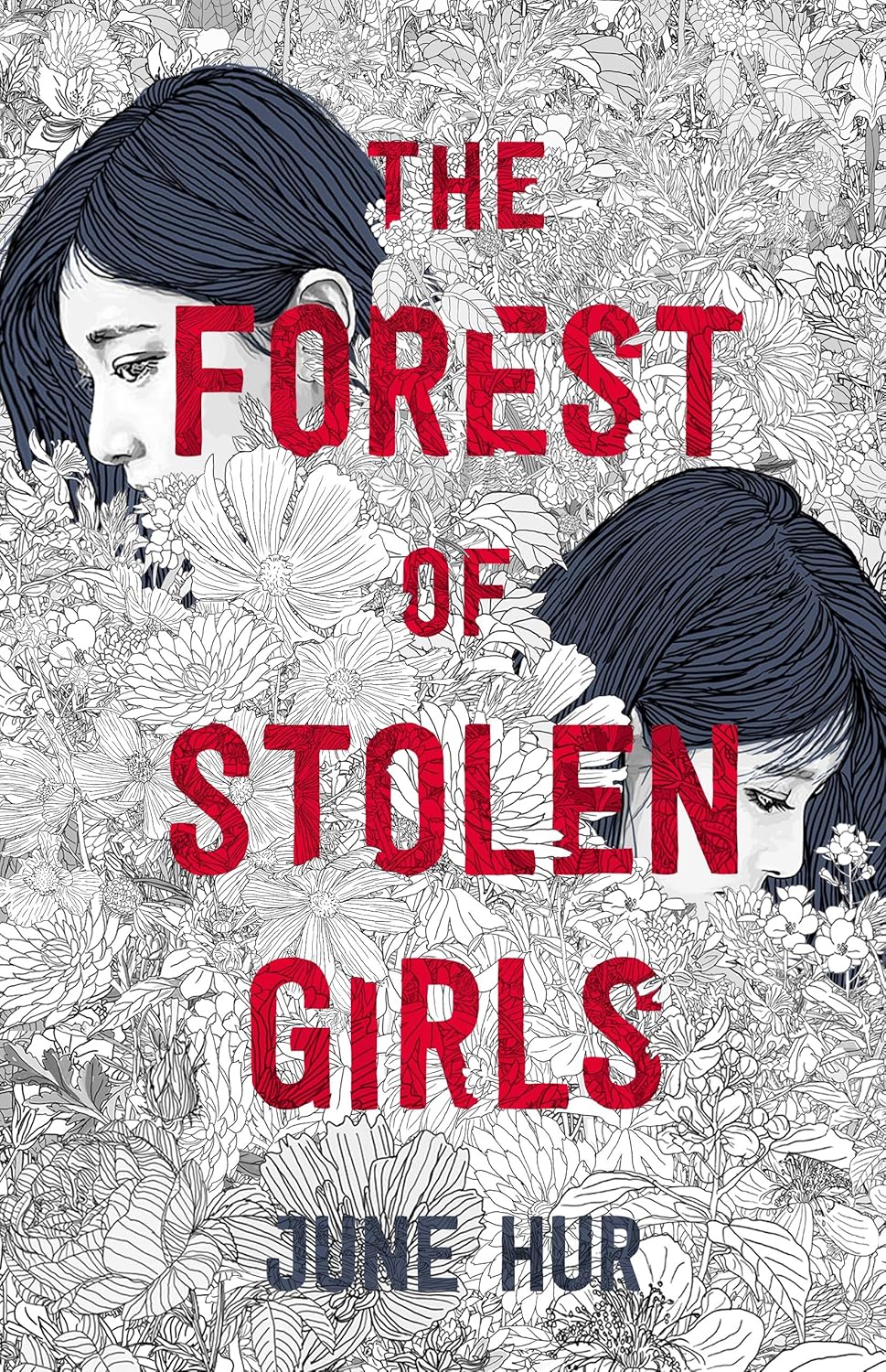 Book cover of 'The Forest of Stolen Girls' with two women's faces and floral patterns.Customers seeking quality English books across Bangladesh can get them through Bookish Wonderland, supported by customer-friendly ordering and delivery and high-quality stitched and glue binding.