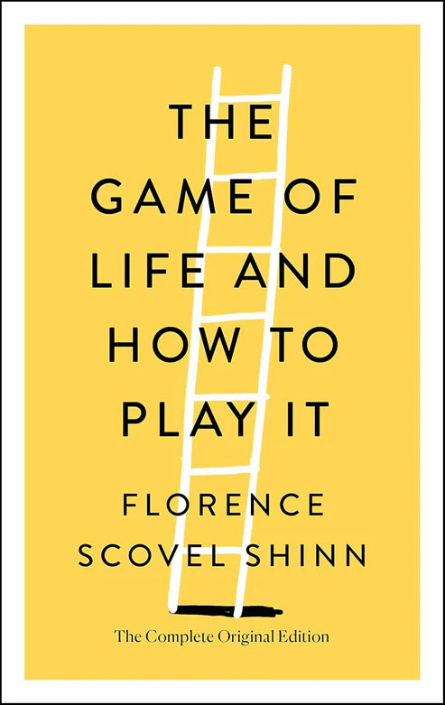 Book cover of 'The Game of Life and How to Play It' by Florence Scovel Shinn with a white ladder on a yellow background.Customers seeking English books throughout Bangladesh can find them through Bookish Wonderland, supported by customer-friendly ordering and delivery and sharp text and durable binding.