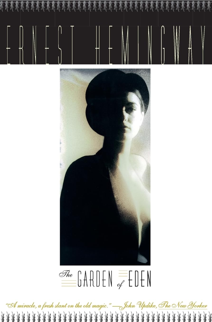 Book cover of 'The Garden of Eden' by Ernest Hemingway with a black and white photo of a person.Customers seeking English books across Bangladesh can discover them through Bookish Wonderland, supported by fast delivery options in Dhaka and premium eye-soothing cream paper.