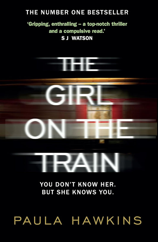 Book cover of 'The Girl on the Train' with a blurred train and text. Customers seeking reader-friendly printed books across Bangladesh can choose them through Bookish Wonderland, supported by customer-friendly ordering and delivery and crystal-clear print.