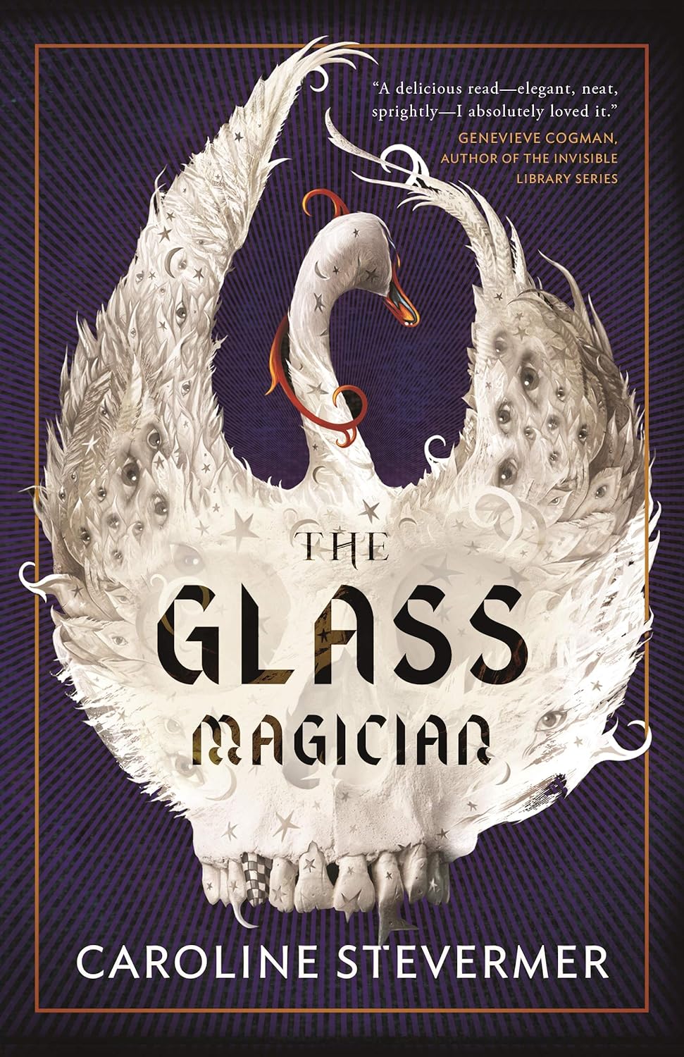 Book cover of 'The Glass Magician' with a swan design on a purple background. Customers seeking reader-friendly printed books across Bangladesh can choose them through Bookish Wonderland, supported by Cash on Delivery across Bangladesh and premium eye-soothing cream paper.