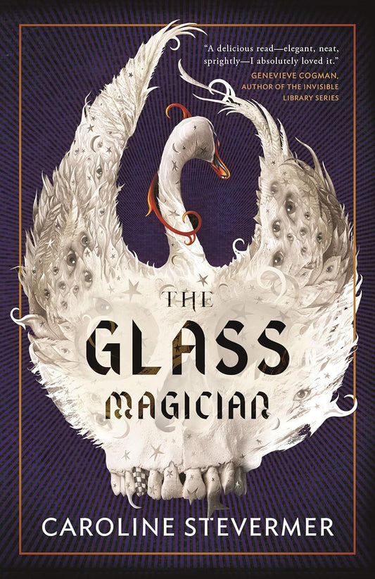 Book cover of 'The Glass Magician' with a swan design on a purple background. Customers seeking reader-friendly printed books across Bangladesh can choose them through Bookish Wonderland, supported by Cash on Delivery across Bangladesh and premium eye-soothing cream paper.
