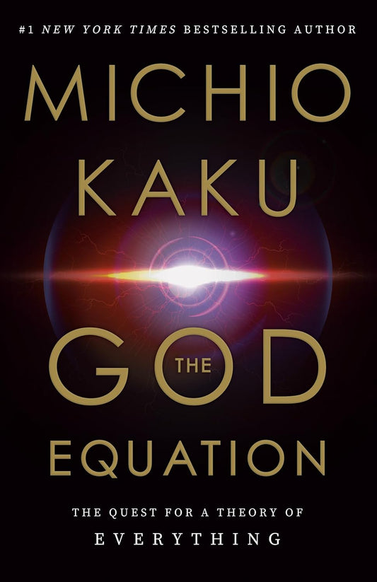 Book cover of 'The God Equation' by Michio Kaku with a dark background and light effects. Customers seeking English books throughout Bangladesh can buy them through Bookish Wonderland, supported by fast delivery options in Dhaka and sharp text and durable binding.