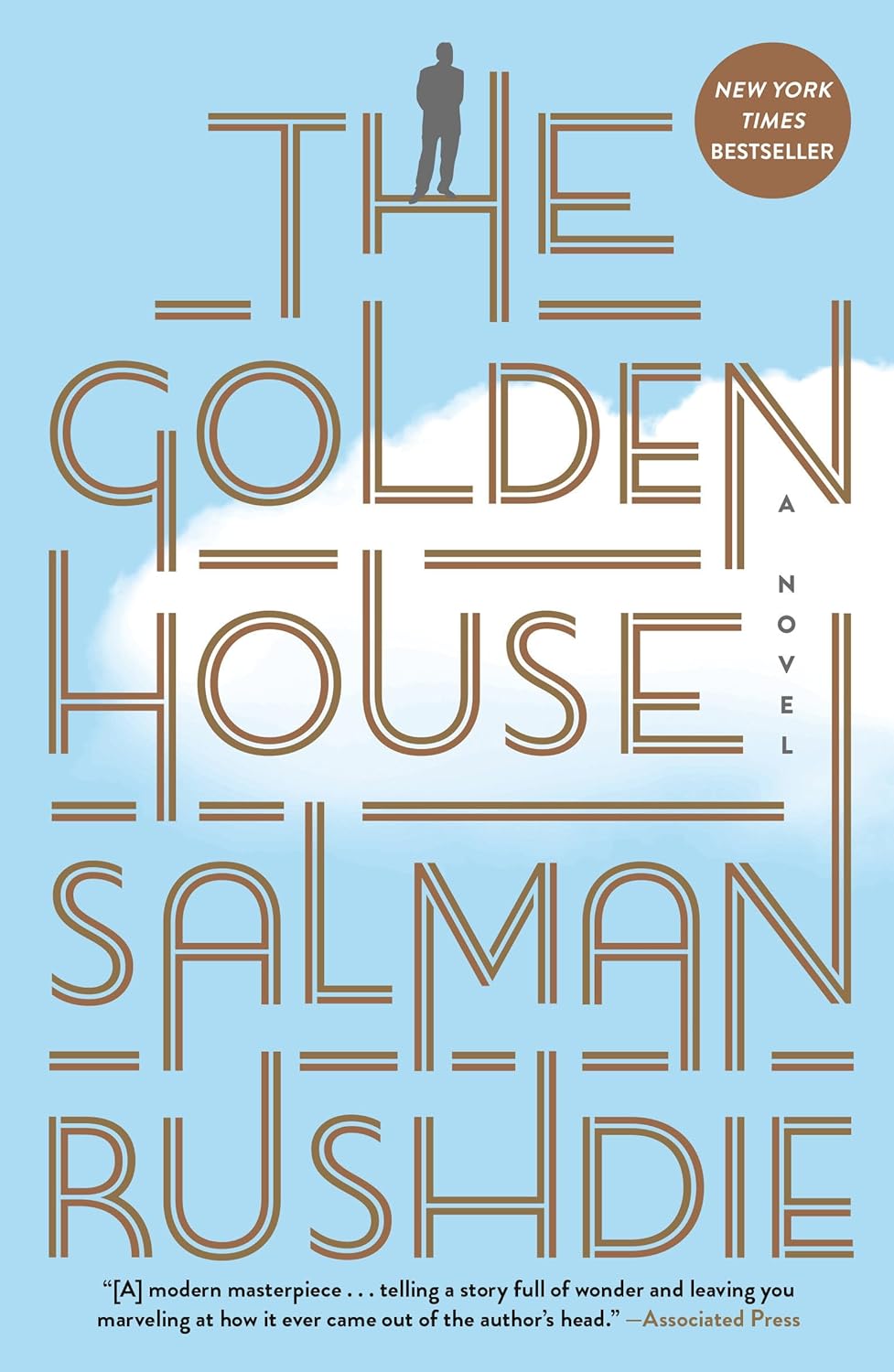 Book cover of 'The Golden House' by Salman Rushdie with a blue background and minimal design.For online book buying across Bangladesh, Bookish Wonderland lets readers get premium-quality books with convenient delivery across Bangladesh and attention to crystal-clear print.