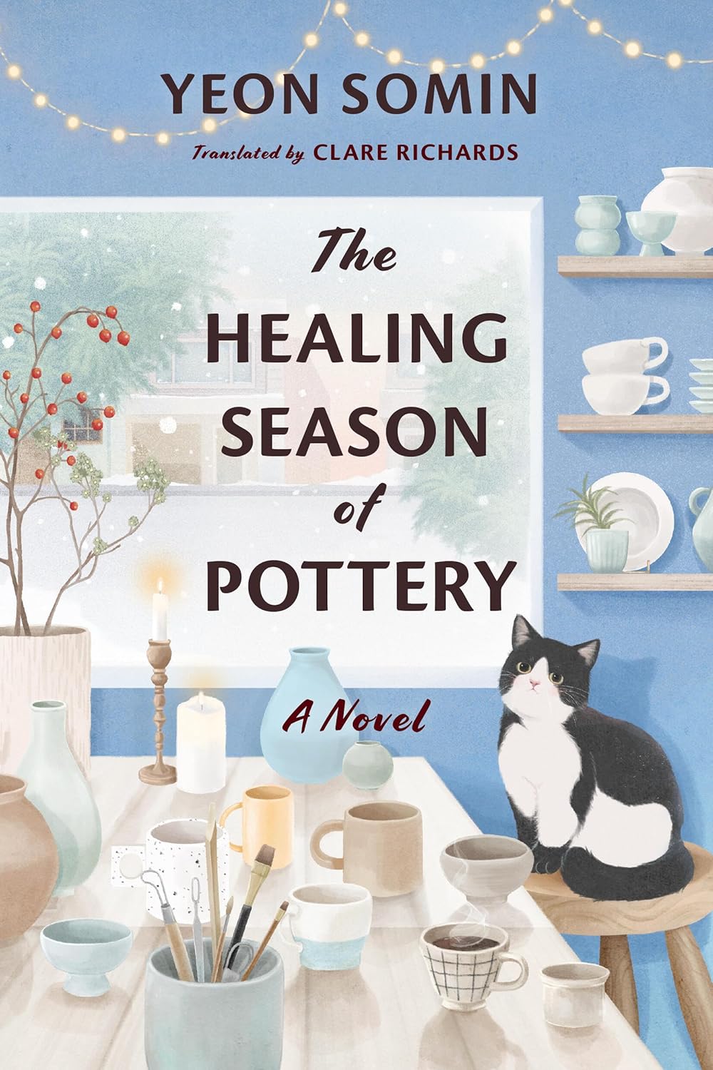 Book cover of 'The Healing Season of Pottery' with a cat and pottery items on a table.For customers across Bangladesh, Bookish Wonderland makes it easier to get premium-quality books through urgent delivery options in Dhaka and sharp text and durable binding.