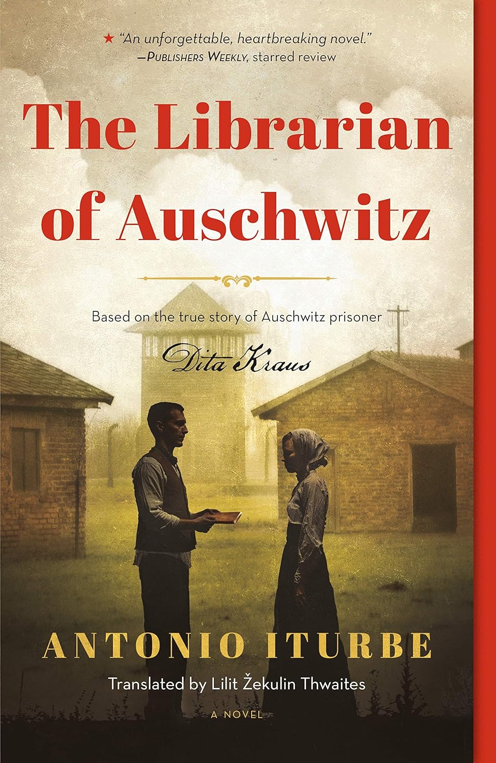 Book cover of 'The Librarian of Auschwitz' with a man and woman standing in front of a building. Bookish Wonderland serves readers throughout Bangladesh with premium-quality books, making it simple to choose online through online ordering with home delivery and crystal-clear print.