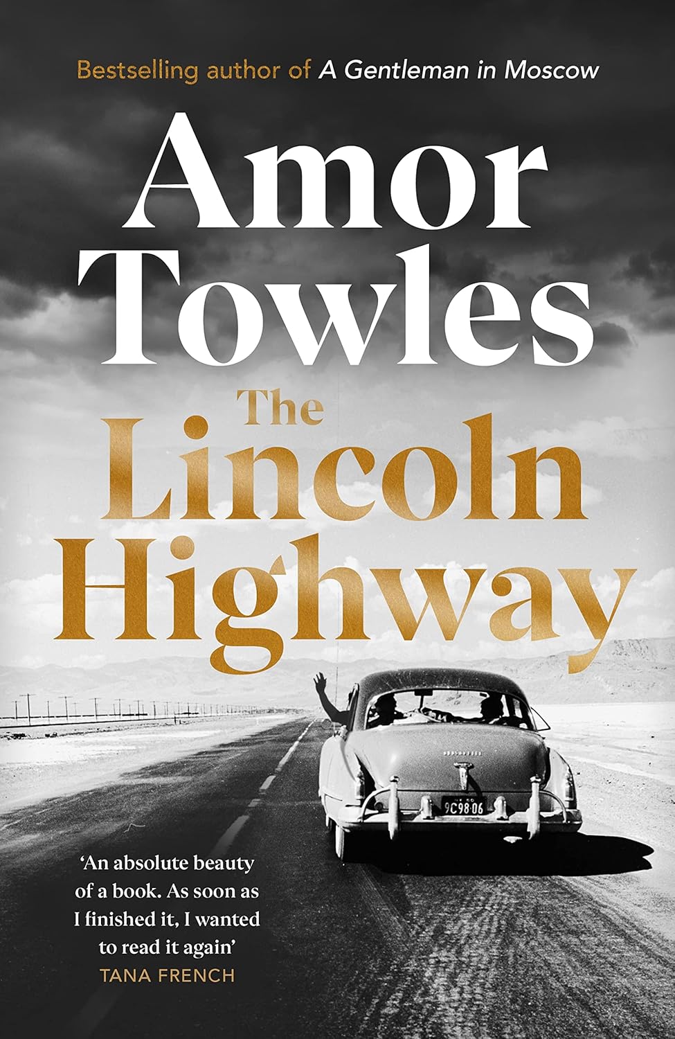 Book cover of 'The Lincoln Highway' by Amor Towles with a car on a road. Bookish Wonderland provides a convenient way for readers throughout Bangladesh to shop for reader-friendly printed books with nationwide delivery and crystal-clear print.