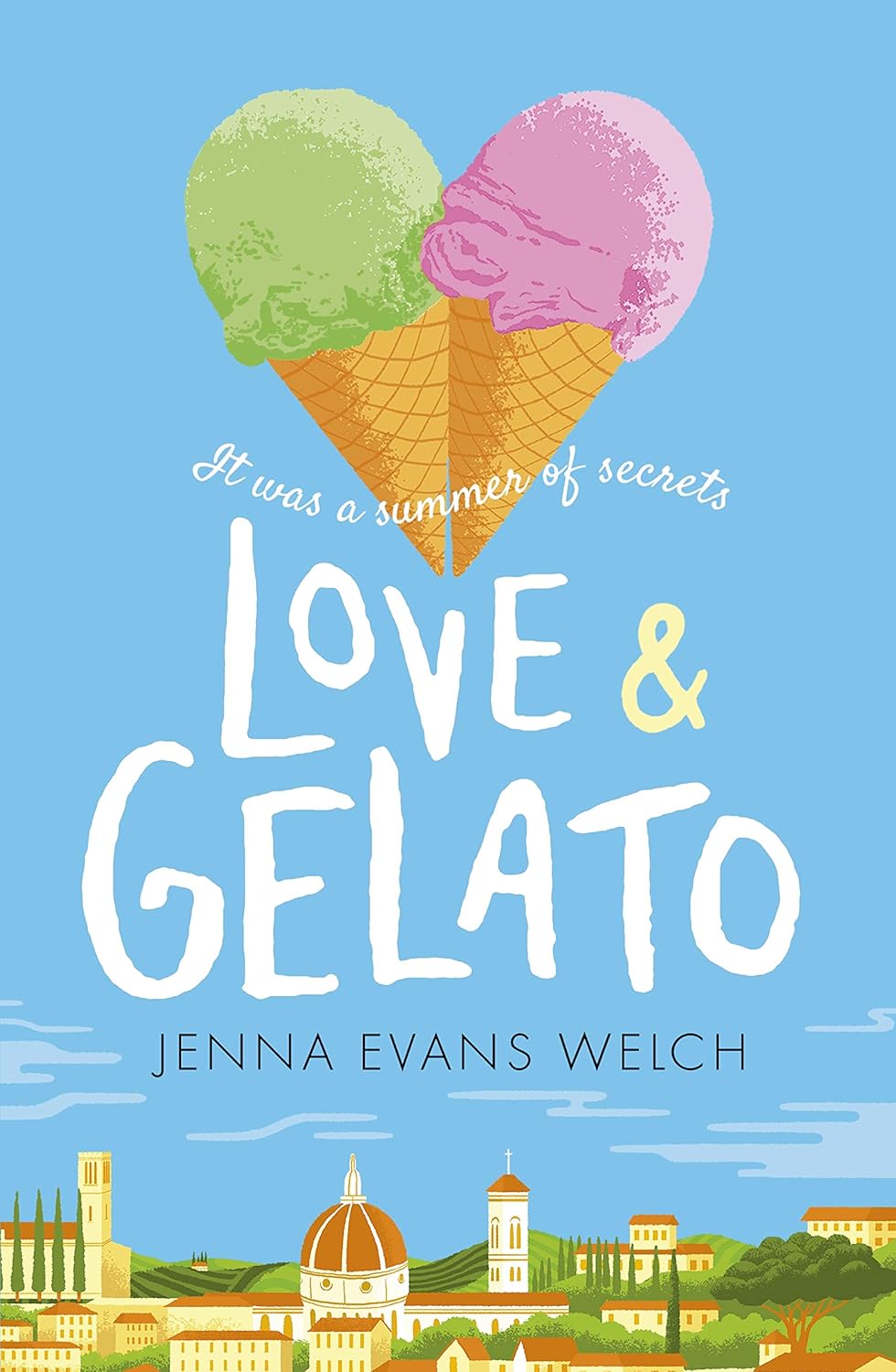 Book cover of 'Love & Gelato' with ice cream cones and cityscape on a blue background. Bookish Wonderland helps readers across Bangladesh find English books online with delivery inside and outside Dhaka and a focus on durable stitched-and-glue binding.