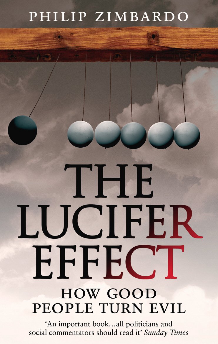 Book cover of 'The Lucifer Effect' by Philip Zimbardo with a Newton's cradle illustration. Bookish Wonderland supports book lovers across Bangladesh who want to order books for study and leisure, offering fast delivery options in Dhaka plus reader-friendly cream paper.