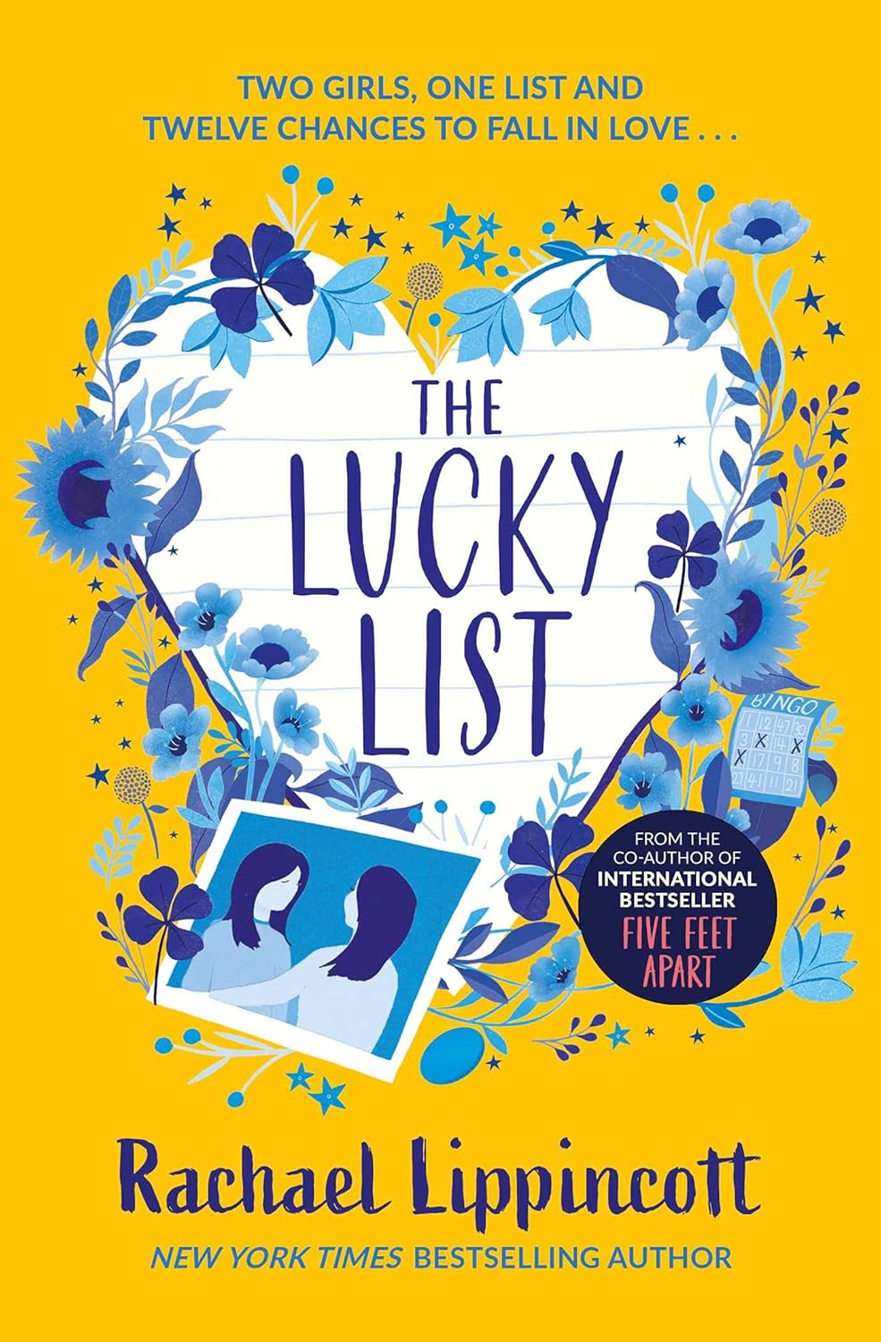 Book cover of 'The Lucky List' by Rachael Lippincott with floral design and yellow background. Bookish Wonderland supports book lovers across Bangladesh who want to get printed English books, offering convenient delivery across Bangladesh plus sharp text and durable binding.