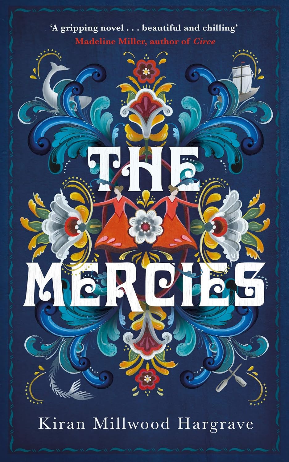 Book cover of 'The Mercies' with colorful floral design on a dark blue background.Bookish Wonderland helps readers across Bangladesh shop for books for study and leisure online with online ordering with home delivery and a focus on durable stitched-and-glue binding.
