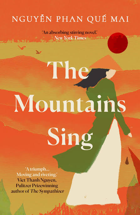 Book cover of 'The Mountains Sing' with a stylized illustration of a woman and mountain landscape. Customers seeking books for study and leisure throughout Bangladesh can find them through Bookish Wonderland, supported by delivery inside and outside Dhaka and premium eye-soothing cream paper.
