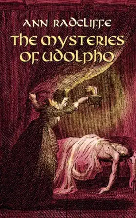 Book cover of 'The Mysteries of Udolpho' by Ann Radcliffe with a dark, gothic design. Bookish Wonderland supports book lovers across Bangladesh who want to get quality English books, offering urgent delivery options in Dhaka plus durable stitched-and-glue binding.