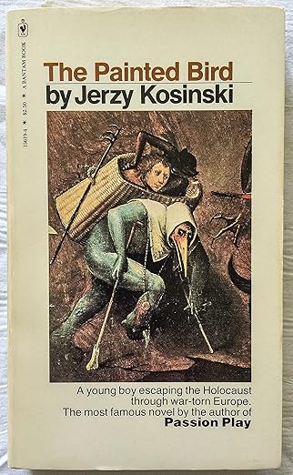 Book cover of 'The Painted Bird' by Jerzy Kosinski with a illustration of a boy on a horse. Bookish Wonderland provides a convenient way for readers across Bangladesh to get reader-friendly printed books with urgent delivery options in Dhaka and crystal-clear print.