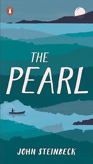 Book cover of 'The Pearl' by John Steinbeck with a stylized landscape and silhouette. Bookish Wonderland helps readers across Bangladesh buy printed English books online with Cash on Delivery across Bangladesh and a focus on durable stitched-and-glue binding.