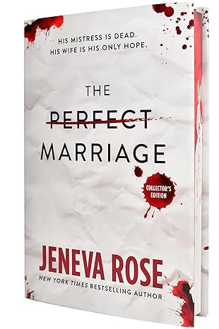 Book cover of 'The Perfect Marriage' by Jeneva Rose with red text and blood-like design. Book buyers throughout Bangladesh can shop for printed English books from Bookish Wonderland, combining customer-friendly ordering and delivery with durable stitched-and-glue binding.